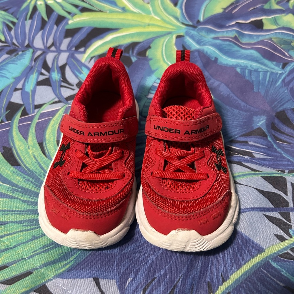 Under Armour Kids Bright Red Sneakers